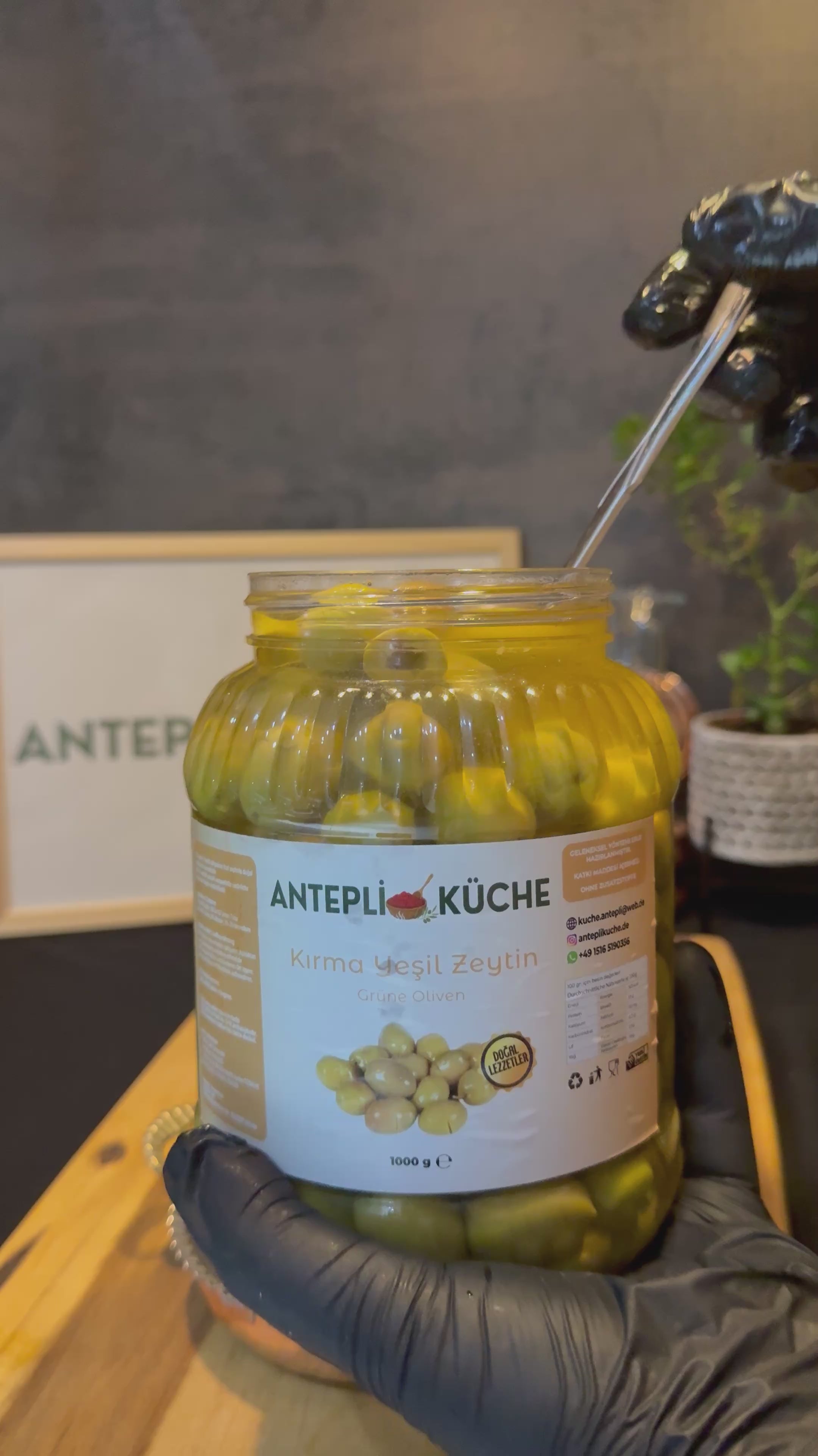 Grüne Oliven in Salzlake 1kg